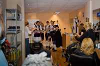 March: Newcastle Kingsmen in The Cutting Room hair salon