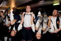 September: Newcastle Kingsmen Sword Dancers in The Old Harrow, on the 'traipse'