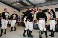 October: Handsworth Sword Dancers in the Scout Hall, after the 'traipse'