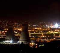 February: Night view from Meadowhall Road, Rotherham side