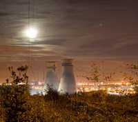 August: Moonrise over Meadowhall Road, Rotherham side