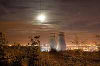 August: Moonrise over Meadowhall Road, Rotherham side